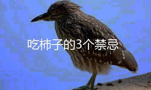 吃柿子的3个禁忌